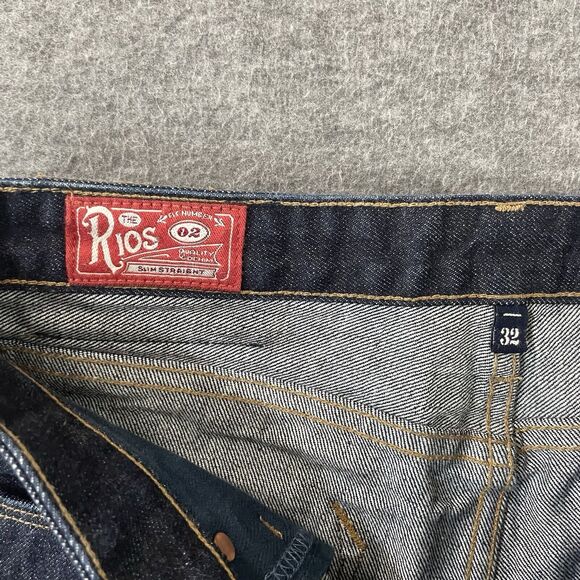FREENOTE The Rios Selvedge Denim Slim Straight Premium Denim Jeans 32 ALTERED - Picture 5 of 14